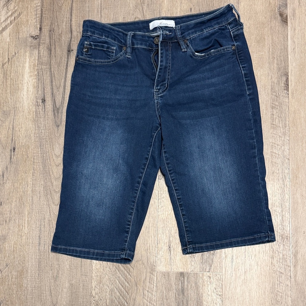 Kancan Dark Blue Denim Shorts